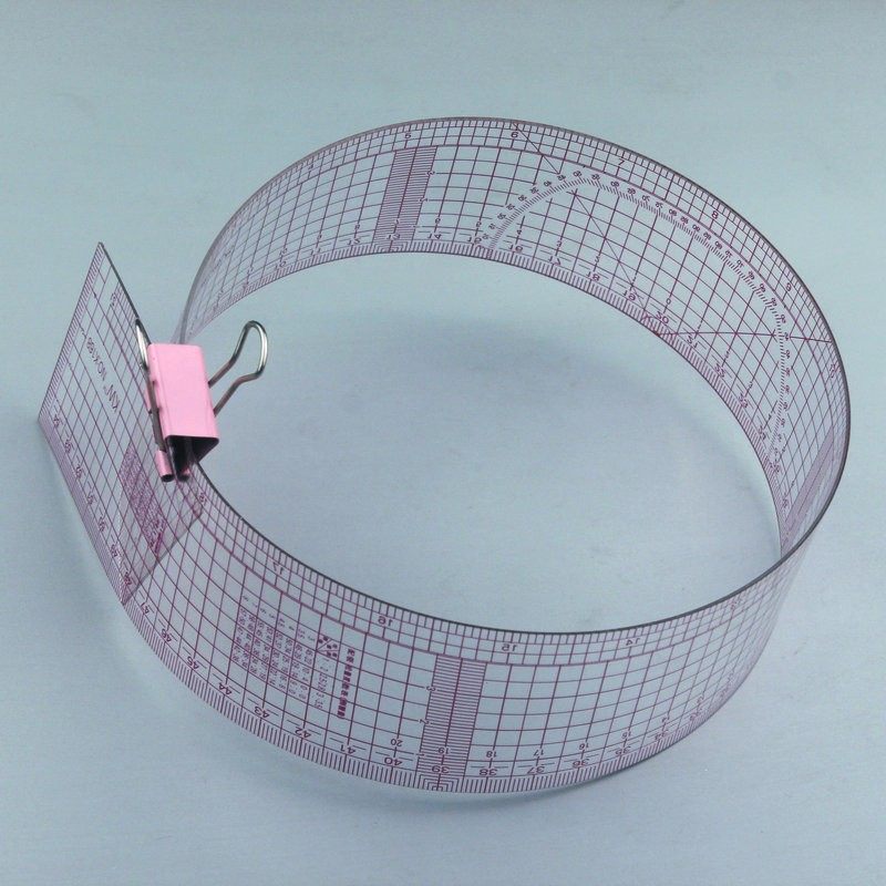 부드럽고 깨지지 않는 그레이딩 자, 길이 55CM, 종이 패턴 자, 의류용 소프트 자, 패턴 제작 S 용품, 닳지 않는 스케일 내장 -