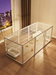 Cat Cage for Home Use, Indoor Integrated Cat House with Extra Large Free Space, Pet Cage for Chickens and Dogs, Small Apartment Cat Villa, Pull Cart