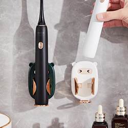 Electric Toothbrush Holder with Gravity Sensor, No-Drill Wall-Mounted Luxury Bathroom Toothbrush Storage Stand