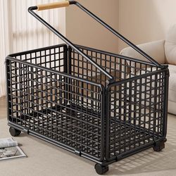 Folding Lightweight Trolley for Grocery Shopping, New Model for Home Use, Perfect for Picking up Packages, Portable Supermarket Shopping Cart