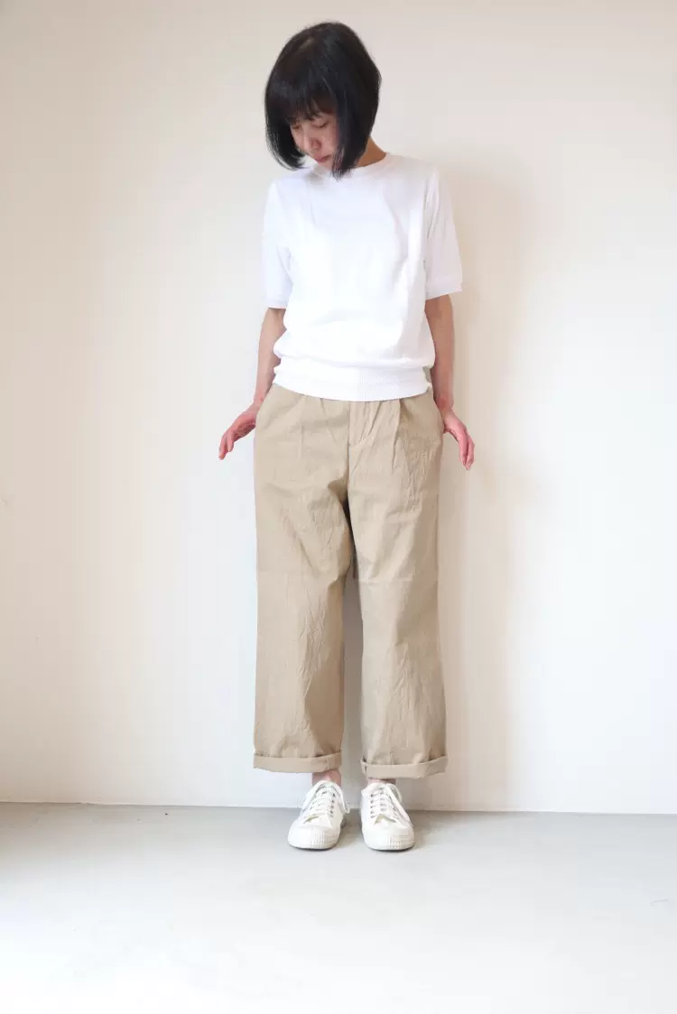 YAECA CHINO CLOTH PANTS 定番宽松直筒休闲裤日本制-Taobao