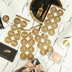 Digital Stickers Large Size 1 to 38 Years Old Birthday Age Stickers Gift Packaging Box Decoration Gift Stickers Non-Drying Adhesive Age Stickers