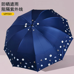Rain and Sun Umbrella, Dual-Purpose, Women's Large Manual Folding Umbrella, Portable Sun Umbrella, Sun Protection, Uv Protection, Sunshade Umbrella