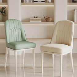 Cream-Style Dining Chair, Simple Modern Dining Table and Chairs, Home-Use Chair with Backrest, Soft Cushioned Chair for Restaurant, Coffee Shop, Leisure, Hotel Stool