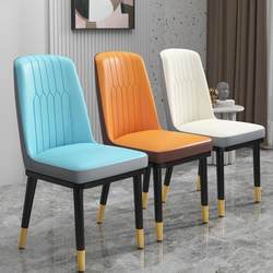 Nordic Style Home Luxury Dining Chair, Leisure Chair, Simple Backrest Stool, Makeup and Manicure Desk Chair, Hotel Chair, Iron Art Chair