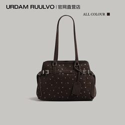 Ur Retro Floral Tote Bag for Women 2026 New Style High-End Multi-Purpose Backpack Daily Commuting Shoulder Bag