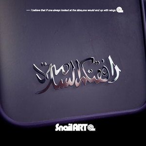 SN snail metal sticker Muslim entry and exit safe 3d three-dimensional mobile phone shell motorcycle helmet chassis flat decoration sticker