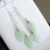 New fresh and elegant lucky double jade leaf jade earrings 