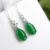 Encouraging wealth in all directions malay jadeite drop jade earrings 