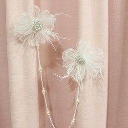 New Super Fairy-Like Small Fragrance Style Feather Flower White Curtain Decorations Hanging Ornaments Handmade DIY Decorative Accessories