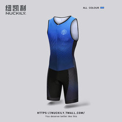 Sleeveless Triathlon Suit, One-Piece Triathlon Sports Men's Cycling Suit, High Elasticity, Quick-Drying, Sweat-Wicking Competition Equipment