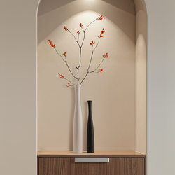 Jingdezhen Ceramic Black and White Brushed Flower Vase for Entryway, Living Room, Tv Cabinet, High-End Home Decor Ornament