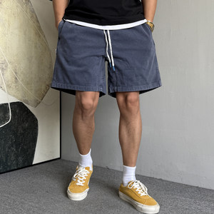 
Summer American casual and handsome heavy-duty washing retro work shorts men's loose and versatile pure cotton five-point pants trendy brand