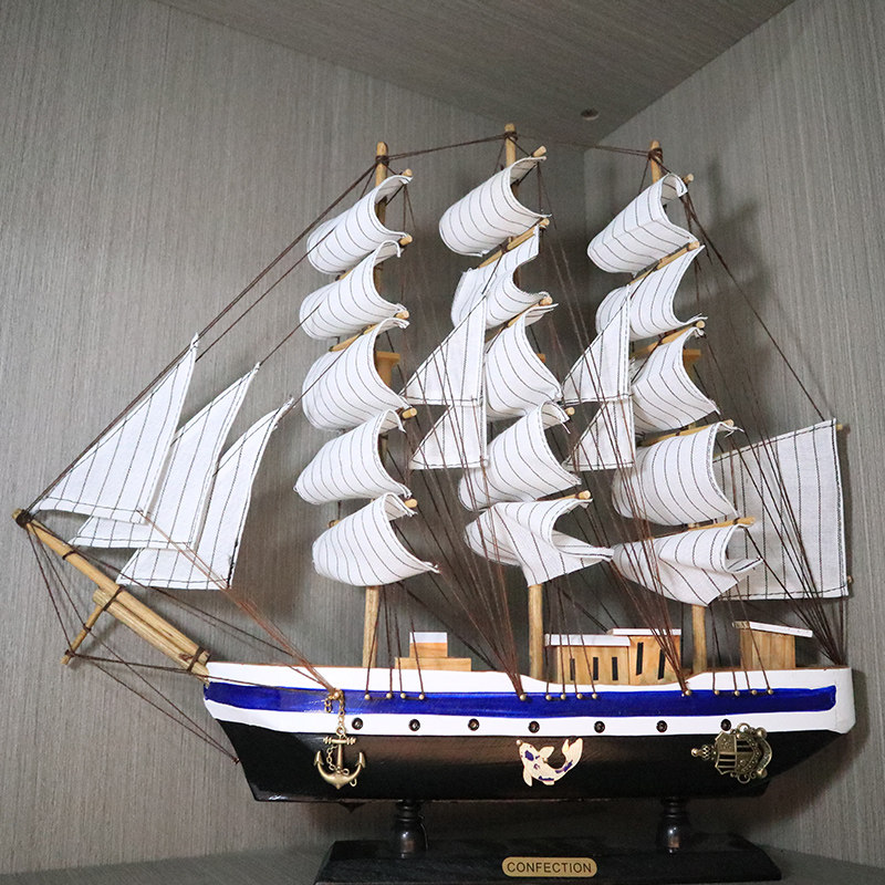 Maquette de voilier en bois faite main, ornements créatifs de maquette