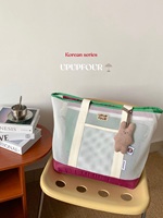 Upupfour Korean Ins Shoulder Bag - Large-Capacity Grid Mother Bag