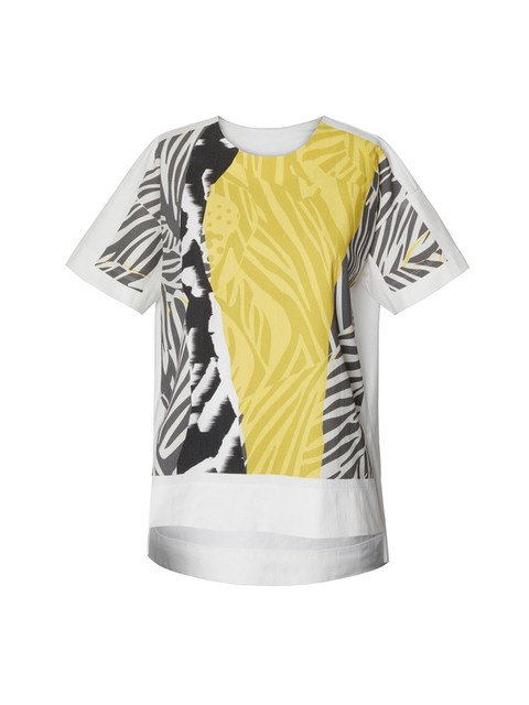 Cotton Irregular Split Short-sleeved T-shirt Women's Summer