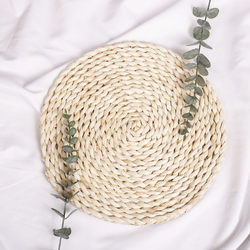Corn Husk Straw Mat Photo Props for Decorating Atmosphere, Small Props for Posing, Kindergarten Food Props for Photography