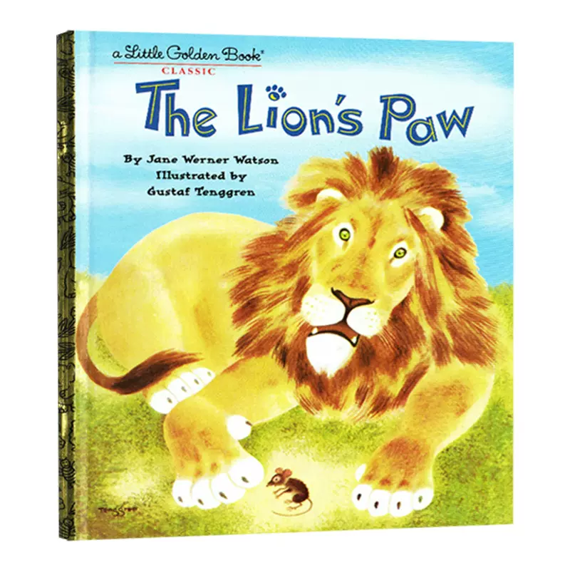 狮子脚上有根刺the Lion S Paw 英文原版绘本兰登金色童书3 7岁儿童动物故事启蒙图画书进口原版英语书籍gustaf Tenggren