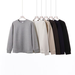 Hard Goods: 500g Warm Solid Color Crew Neck Sweatshirt, Unisex, Trendy Brand, Simple, Loose, Casual, Versatile, Customizable with Printing