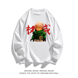 Autumn and Winter Long-Sleeved Round-Neck T-Shirt Ninjago Lloyd Kai Official Top for Male and Female Students, New Base Layer Shirt