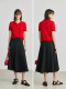 LILY2025 Spring New Style Design Asymmetric High Waist Loose Casual A-line Skirt Pleated Skirt Women's Umbrella Skirt
