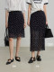 LILY2025 summer new classic French retro polka dot professional commuting versatile casual straight skirt skirt women
