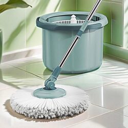 New Hands-Free Rotating Self-Wringing Mop for Lazy People, Household Use, One-Step Cleaning, Dual-Use for Dry and Wet, with Bucket and Spin-Dry System
