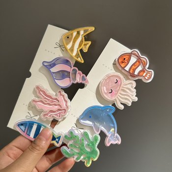 Ocean Series Small Fish Seaweed Shell Hair Pinch
