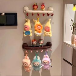 Blind Box Storage Display Rack, Star-Shaped Figurine Hanging Storage Hook, No-Drill Suction Cup Wall-Mounted Figurine Storage Box
