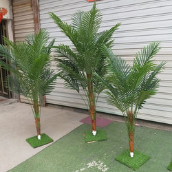 Artificial Green Plants, Fake Coconut Tree Leaves, Areca Palm, Bamboo Plants, Palm Leaves, Landscape Decoration, Plastic Flowers