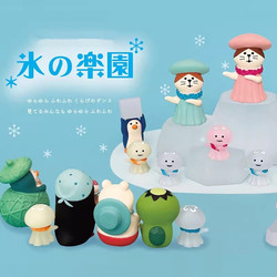 Zakka Japanese-Style Cat Summer Creative Trendy DIY Home Decoration Crafts Small Ornaments Resin Ice Cream Ornaments