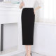 Black hip skirt with half-length skirt with one-step skirt with a slit summer professional commuting OL long skirt with elastic slim size to make you look thin