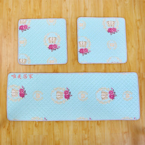 
Washed cotton spring and summer car seat cushion car seat cushion fabric four season cushion universal pastoral four season three-piece set