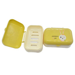 Clear drain soap dish bathroom plastic with lid