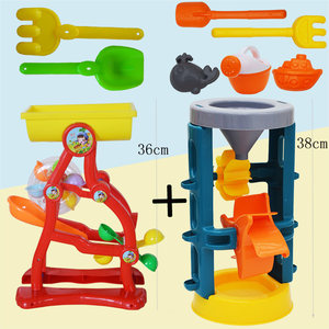 Free shipping children's beach toy large hourglass hourglass toys playing sand digging two -wheeled water vehicle Corinzi toys
