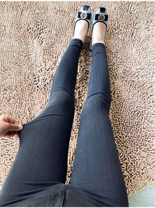 Italian C family linsea cotton bomb no deformation high waist, thin hips, comfortable tights, tights, jeans women