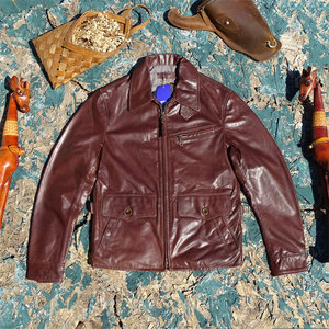 
Ultra-thin 0.7mm fetal cowhide! Ge Shen's new newspaper boy's lapel genuine leather jacket for men's soft and comfortable leather jacket