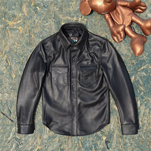 Ultra -thin 0.5mm Pakistan imported cotton leather leather leather clothes men ykk black bead noodle buckle shirt lining
