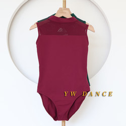 Small Stand-Up Collar Ballet Practice Outfit Rhythmic Gymnastics Leotard Adult Women High Collar