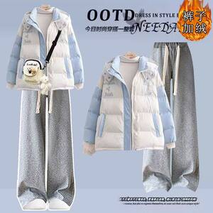 
Children aged 12 to 13 to 15 years old, girls' autumn and winter suits, junior high school students' down jackets, jackets and casual pants two-piece set