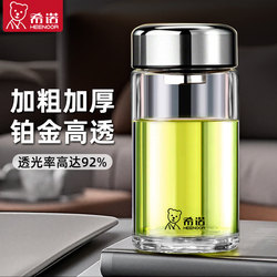 Xino's New 2026 High-End Glass Water Cup for Men, Suitable for Home Use, Premium Tea Brewing Cup, High Temperature Resistant, Single-Layer Thickened