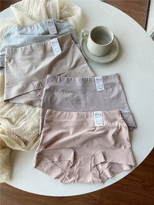 
60 pure cotton women's boxer underwear mid-waist hip-tight belly-tight large size Khmer breathable sweat-absorbent underwear