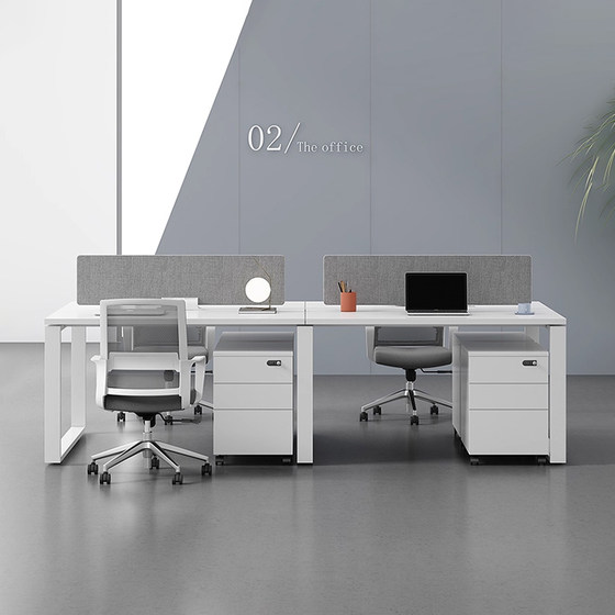 
Four-seat desk, simple and modern E0 environmentally friendly staff desk, office minimalist staff desk, office building staff desk