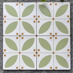 200 Full Ceramic Small Pattern Tiles, Simple Bathroom Decorative Tiles, Kitchen Non-Slip Floor Tiles, Colorful Balcony Background Wall Tiles