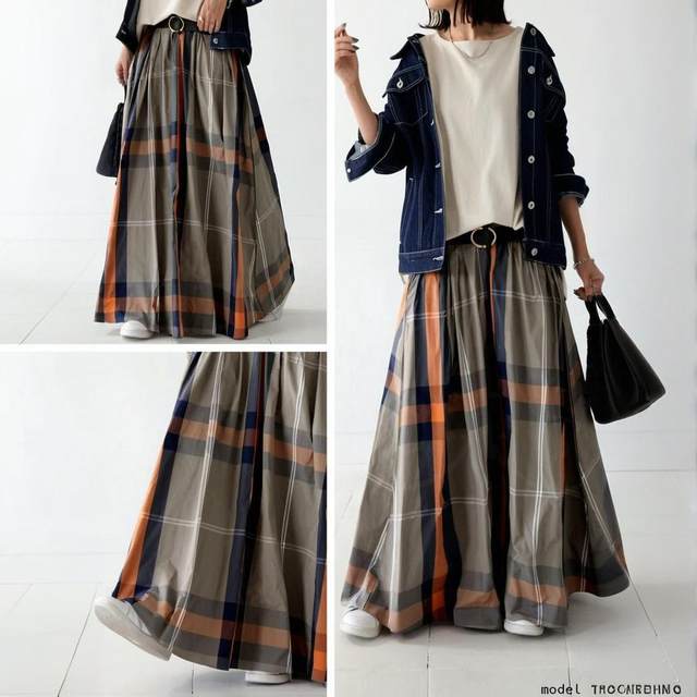 Wear lightweight, sporty and new feeling in all seasons 2025 spring and summer new Japanese expensive brand long printed skirt