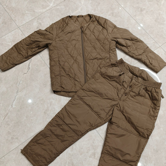 
New patrol down underwear, down pants, down jacket, down pants, standard brown, light and thin, military fans