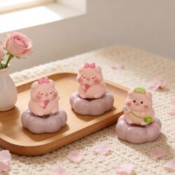 Jingdezhen Ceramic Rotating Ornament Cartoon Pink Pig Office Home Desktop Decoration Creative Birthday Gift