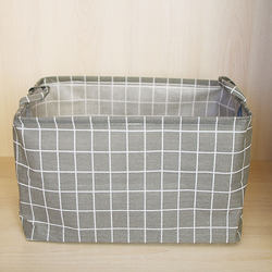 Household Sundries Fabric Seasonal Clothing Storage Box Foldable Basket Cotton and Linen Large Dirty Clothes Basket Toy Book Organizer Box