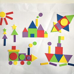 850 Pieces of Kidsren's Handmade Shape Mosaic Sticker Materials Eva Geometric Foam Stickers