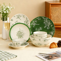 Shuojia Ceramic Bowl for Home Use 2025 New Model Food-Grade High-Value Chinese Tableware Eating Bowl and Dish Set